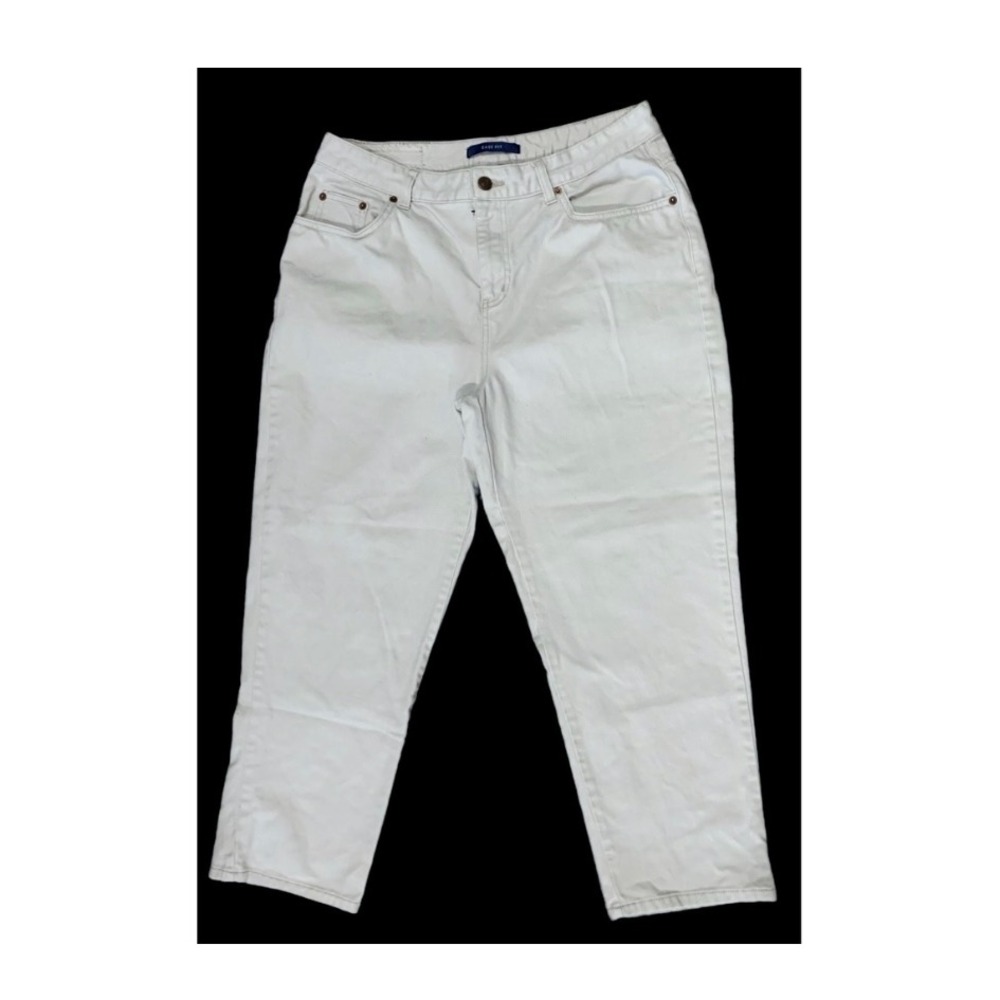 90's Bill Blass Preppy Academia Jeans Off White Denim 14P Vintage Minimalist